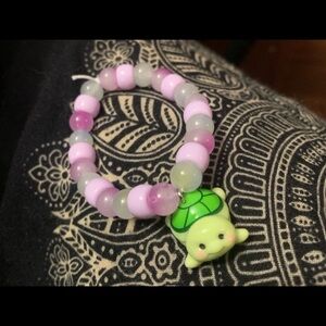 Handmade Purple Turtle Bracelet Kandi Hiraeth Way